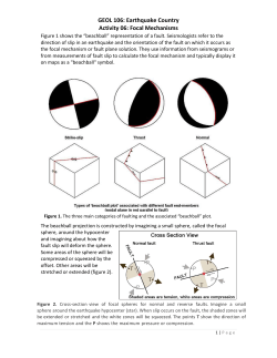 Focal Mechanisms - earthjay science