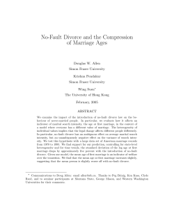 No-Fault Divorce and the Compression of Marriage Ages