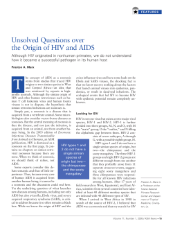 Unsolved Questions over the Origin of HIV and AIDS