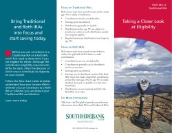 Bring Traditional and Roth IRAs into focus and start saving today