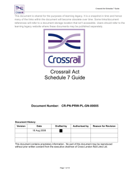 Guide to Schedule 7 Crossrail Act 2008