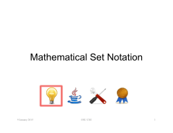 Mathematical Set Notation