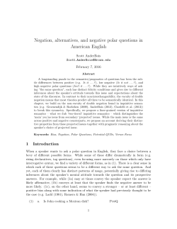 Negation, alternatives, and negative polar questions in American