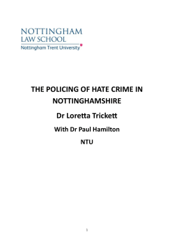 Nottingham Trent Research into Police Hate Crime Training (PDF
