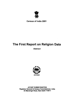 The First Report on Religion Data