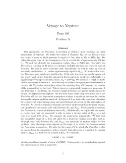 The 2010 Problem A Gold Medal Winning Paper: "Voyage to Neptune"