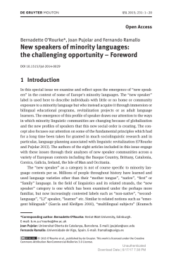 New speakers of minority languages