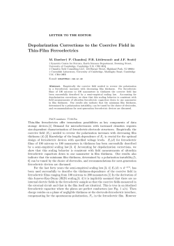 Depolarization Corrections to the Coercive Field