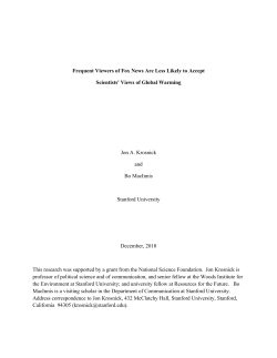 Frequent Viewers of Fox News Are Less Likely to Accept Scientists