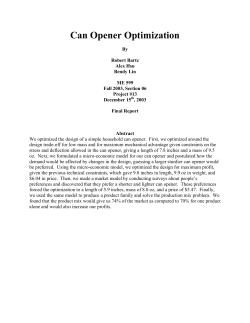 Can Opener Optimization