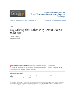 The Suffering of the Other: Why &ldquo;Darker&rdquo; People` Suffer Most