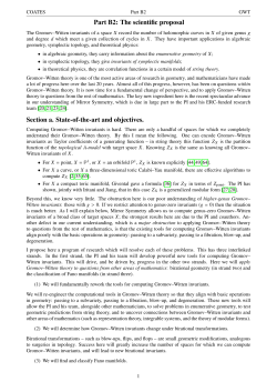Part B2: The scientific proposal Section a. State-of-the