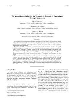 The Role of Eddies in Driving the Tropospheric