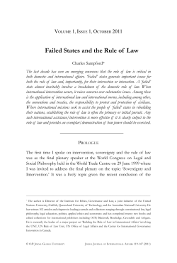 Failed States and the Rule of Law