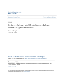 Do Sarcastic Exchanges with Millennial Employees