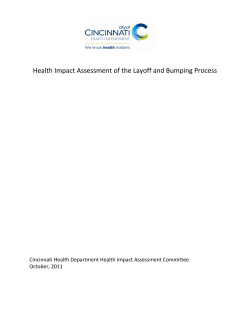 Health Impact Assessment of the Layoff and Bumping Process
