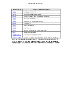 Common Data Set 2014-2015 CDS-A CDS-B CDS-C CDS-D