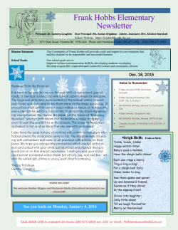 Read the Newsletter PDF - Frank Hobbs Elementary