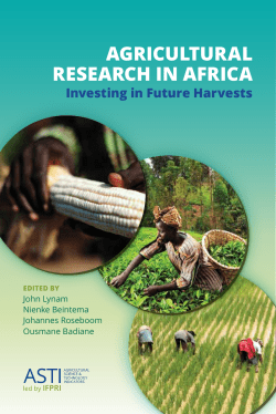 Changing Donor Trends in Assistance to Agricultural Research and