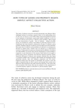 how types of goods and property rights jointly affect collective action