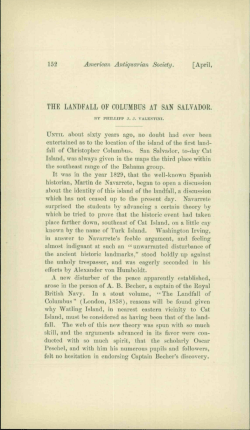the landfall of columbus at san salvador.