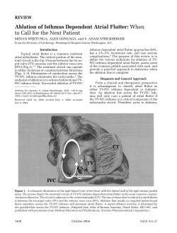 Ablation of Isthmus Dependent Atrial Flutter