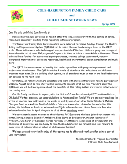 Family Child Care and Child Care Network News, Spring 2011