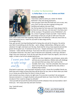 Andrew and Matt, I have been asked to write you