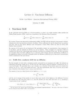 Lecture 11: Non-linear Diffusion