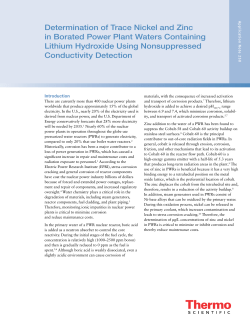 Determination of Trace Nickel and Zinc in Borated Power Plant