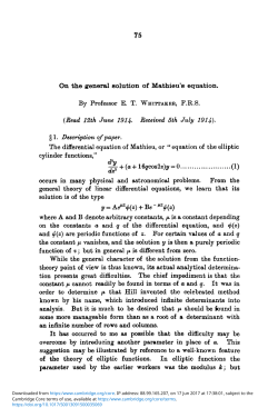 75 On the general solution of Mathieu`s equation.