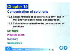 Concentration of solutions