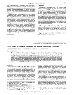 EXAFS Studies of Amorphous Molybdenum and Tungsten