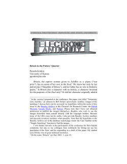 ElAnt v14n1 - Briseis in the Potters` Quarter