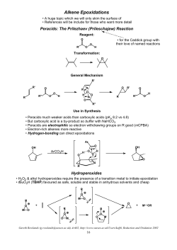 alkene epoxidations