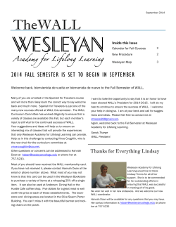 TheWALL - Wesleyan College Faculty