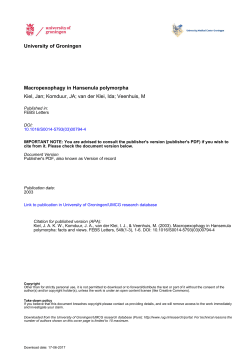 Macropexophagy in Hansenula polymorpha Kiel, Jan