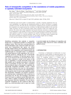 Role of intraspecific competition in the coexistence of mobile