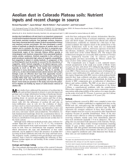 Aeolian dust in Colorado Plateau soils: Nutrient inputs and recent