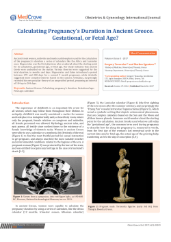Calculating Pregnancy`s Duration in Ancient Greece. Gestational, or