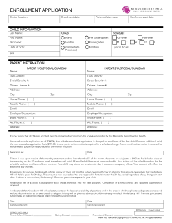 enrollment application
