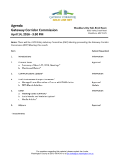 Agenda Gateway Corridor Commission April 14, 2016
