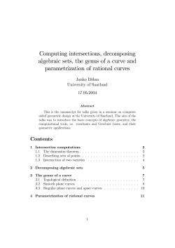 Computing intersections, decomposing algebraic sets, the genus of