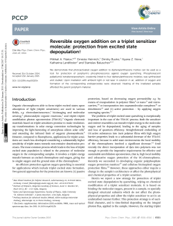 Reversible oxygen addition on a triplet sensitizer