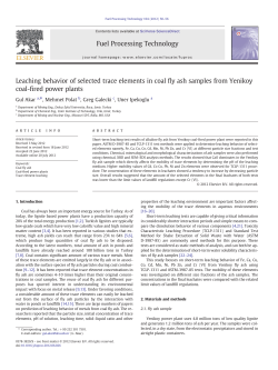Leaching behavior of selected trace elements in coal fly ash