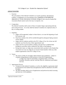 SBA Judicial Committee Bylaws