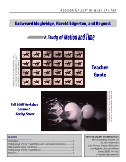 Eadweard Muybridge, Harold Edgerton, and