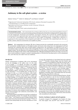 Antimony in the soil&ndash;plant system &ndash; a review