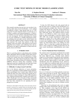 lyric text mining in music mood classification - Music