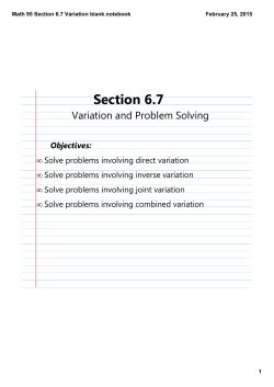 Math 95 Section 6.7 Variation blank.notebook
